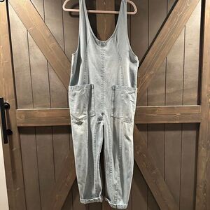 Wishlist Women's Grey and Green Dungarees-overalls